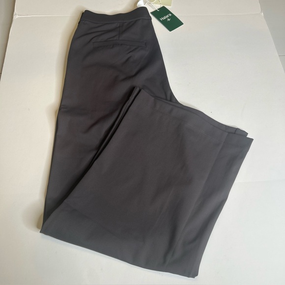 Halara Pleated High Waist Wide Leg Pull On Stretch Pants Medium Petite Gray - Picture 10 of 16